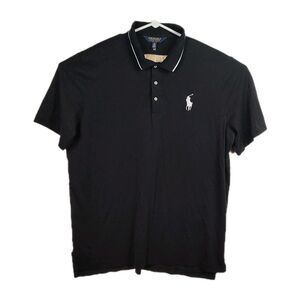 Polo Golf Ralph Lauren Polo Shirt Men's XXL Black Big Pony Embroidered Short Slv